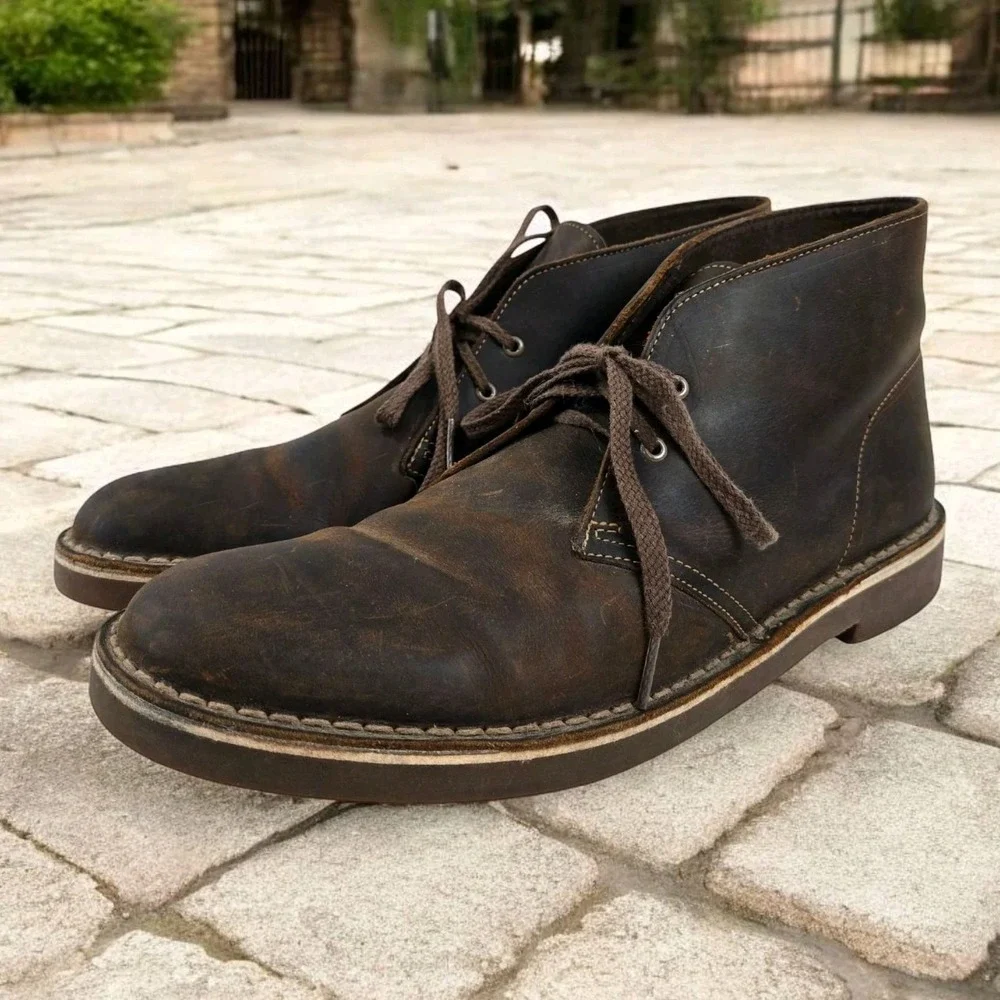 Clark's Bushacre Chukka Boots Dark Brown Men's Size 11 Model 15522